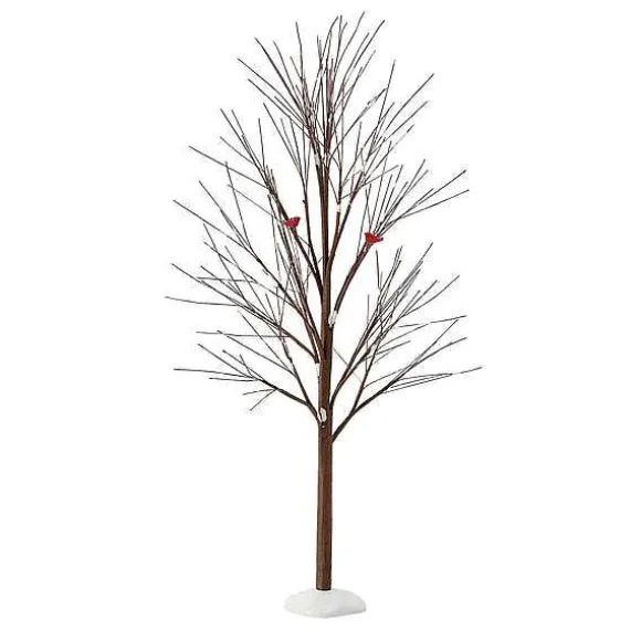 Brown Tree With Snow/Bird