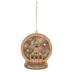 Globe With Church Orn