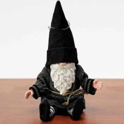 Gnome Black And Gold Orn