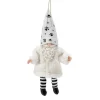 Gnome Furry Pet Orn Wht