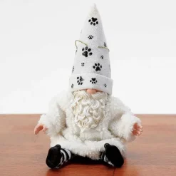 Gnome Furry Pet Orn Wht
