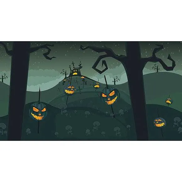 Halloween Backdrop, Set Of 2