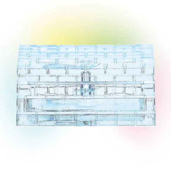 Lit Ice Castle Steps