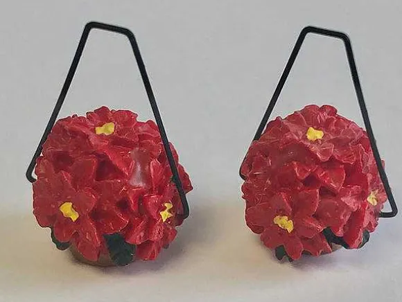 Poinsettia Baskets-Set Of 2