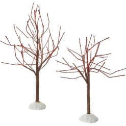 Red Sparkle Trees, Set Of 2