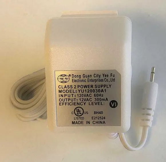 Replacement Adapter 12V Ac 300Ma White Male Jack