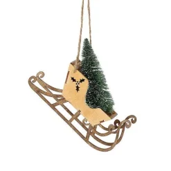 Santa Sleigh Orn