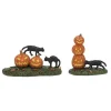 Scary Cats Pumpkins St/2