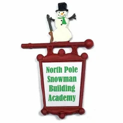 Snowman Building Academy Sign
