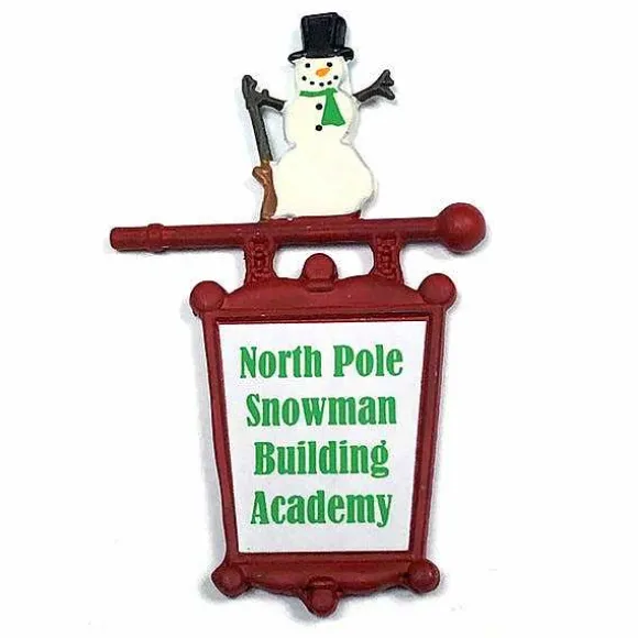 Snowman Building Academy Sign