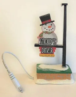 Snowy's Diner Lit Sign