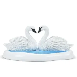 White Christmas Swans